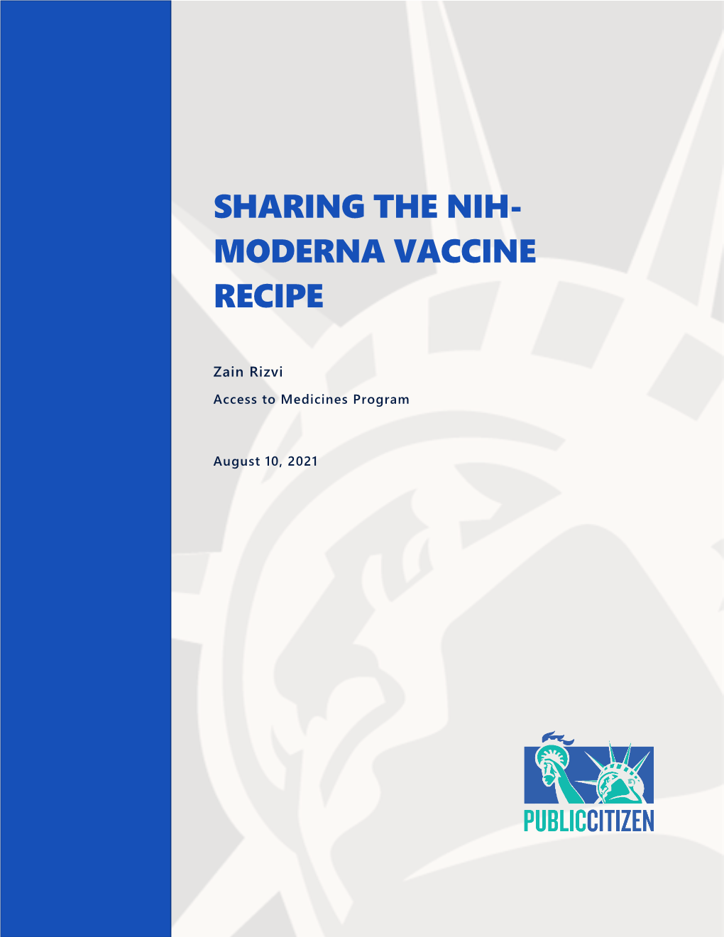 Sharing the Nih- Moderna Vaccine Recipe