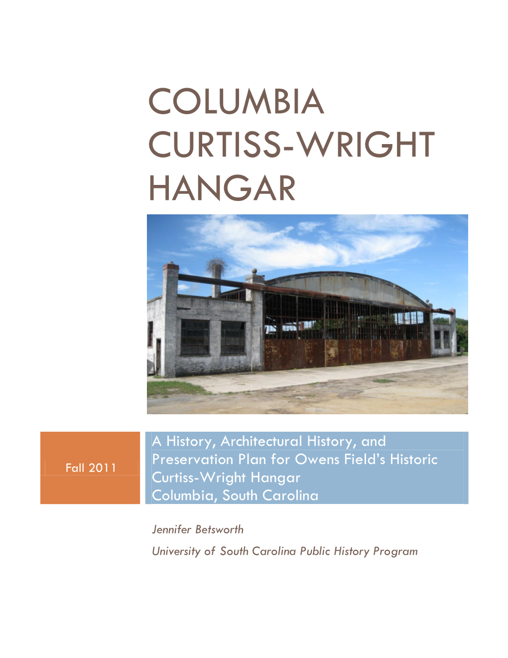 Columbia Curtiss-Wright Hangar