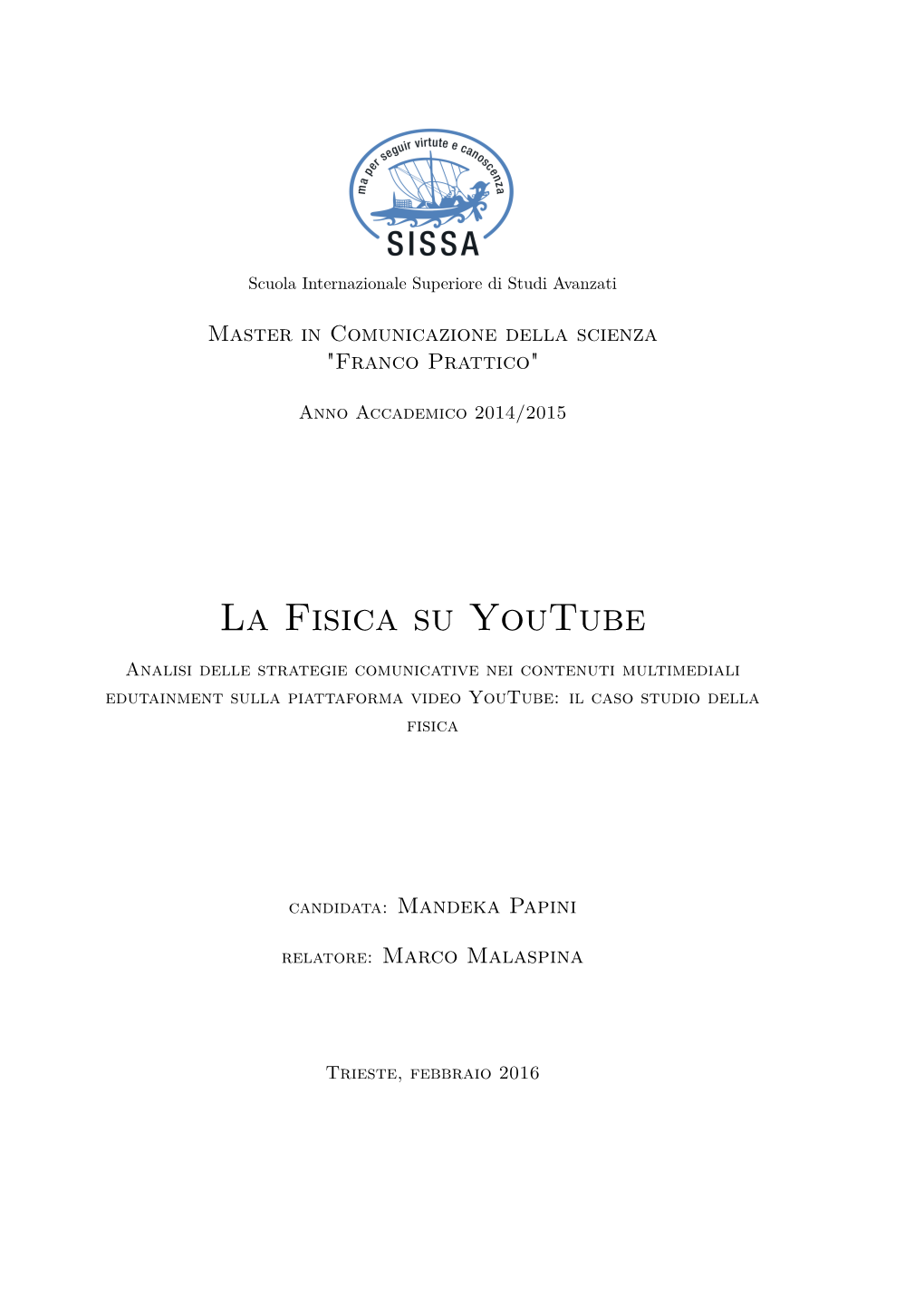 La Fisica Su Youtube