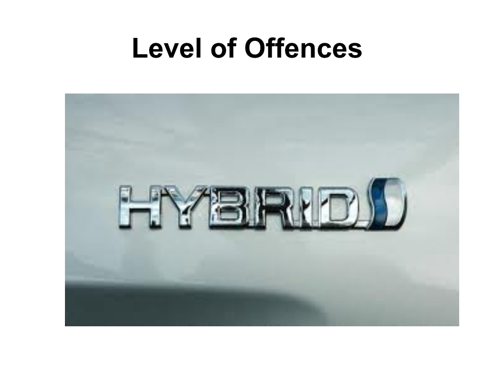 Level of Offences