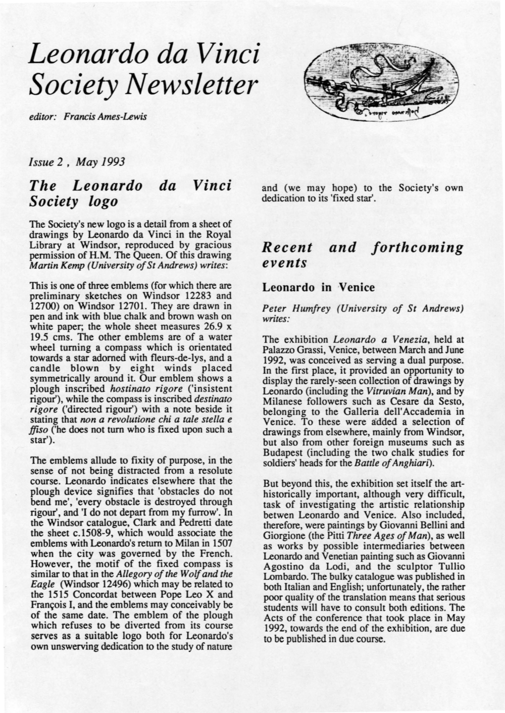 Newsletter May 1993