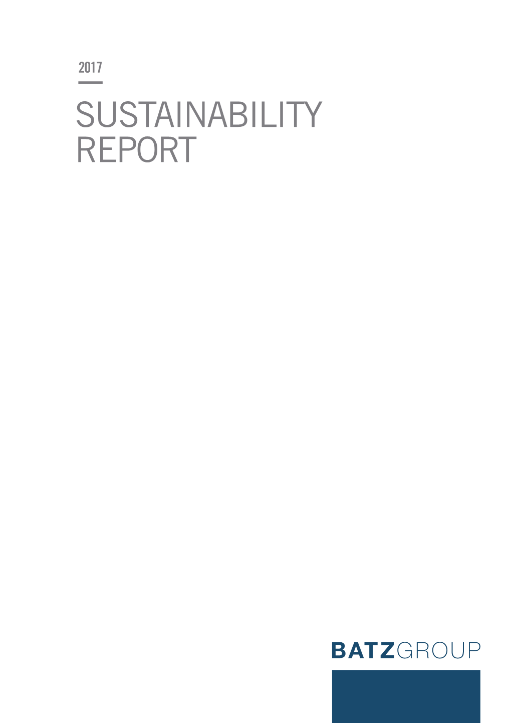 Sustainability Report Contents