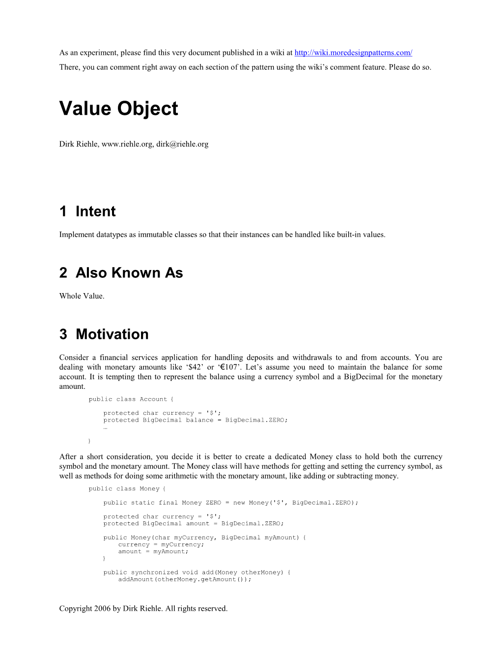 Value Object