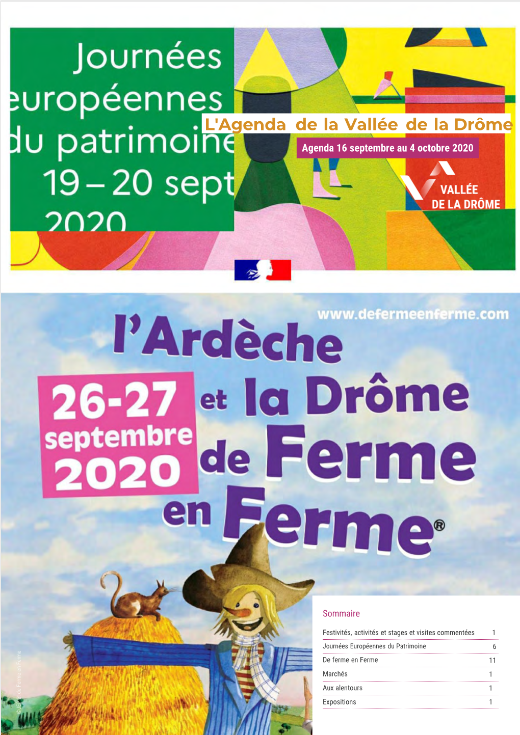 L'agenda De La Vallée De La Drôme Agenda 16 Septembre Au 4 Octobre 2020