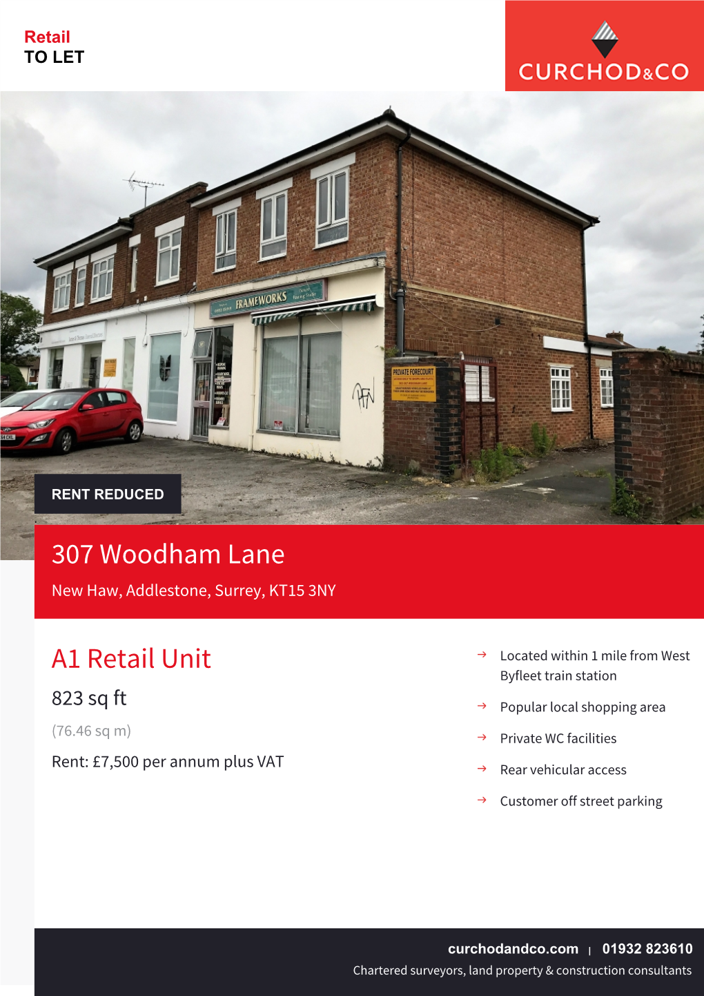 307 Woodham Lane A1 Retail Unit