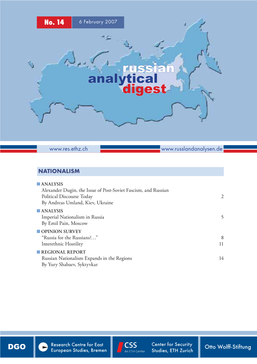 Russian Analytical Digest No 14