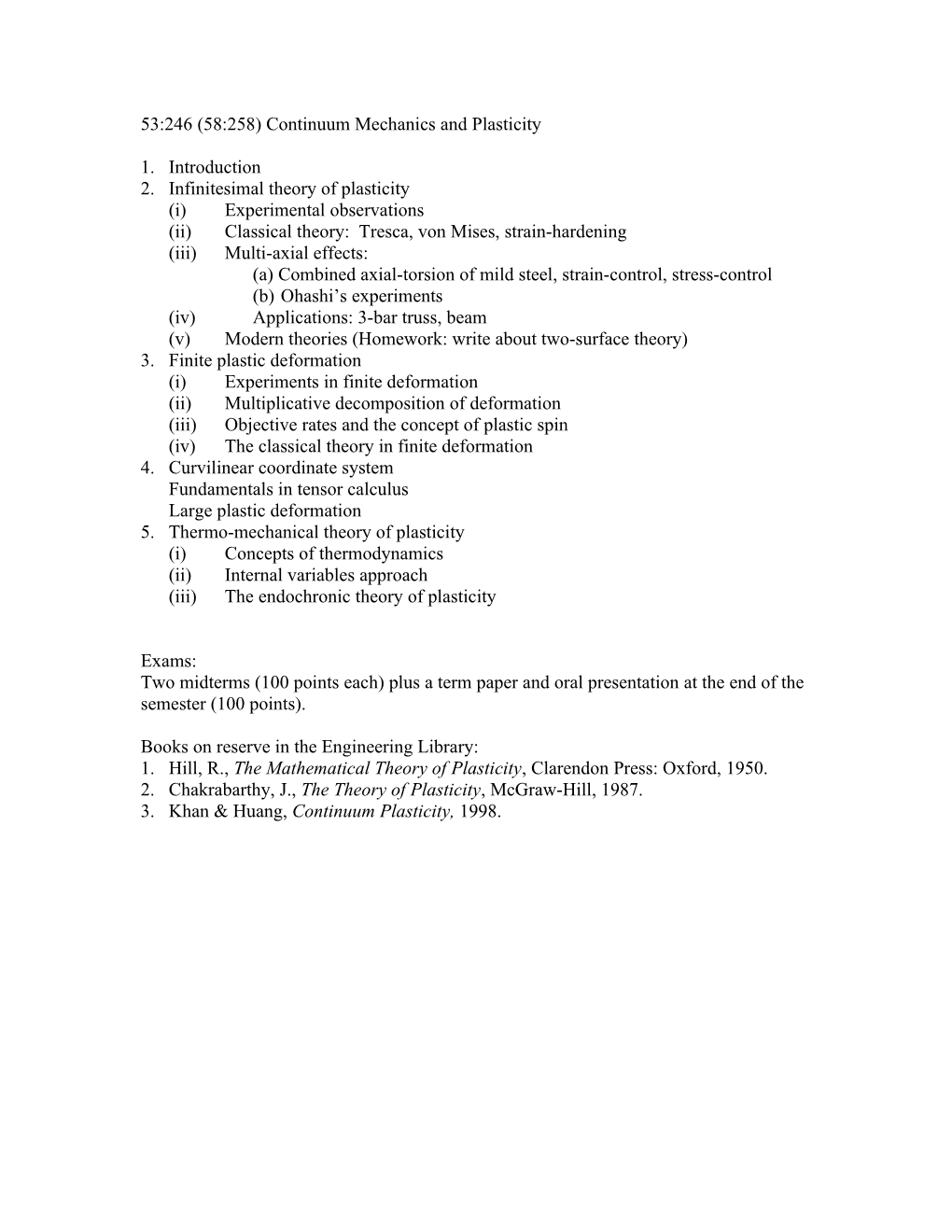 53:246 (58:258) Continuum Mechanics and Plasticity