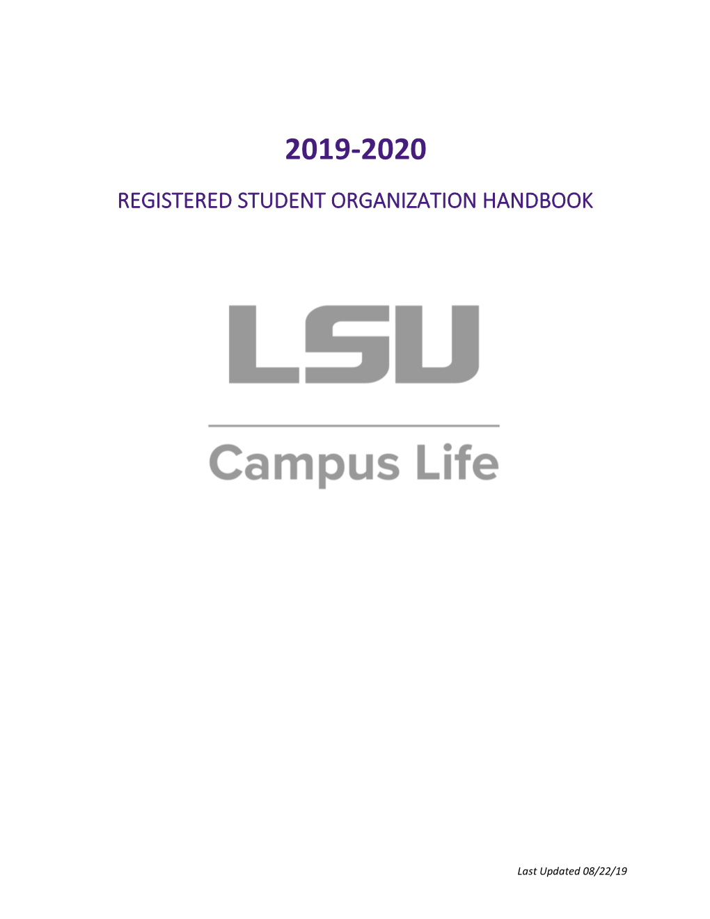 Registered Student Organization Handbook