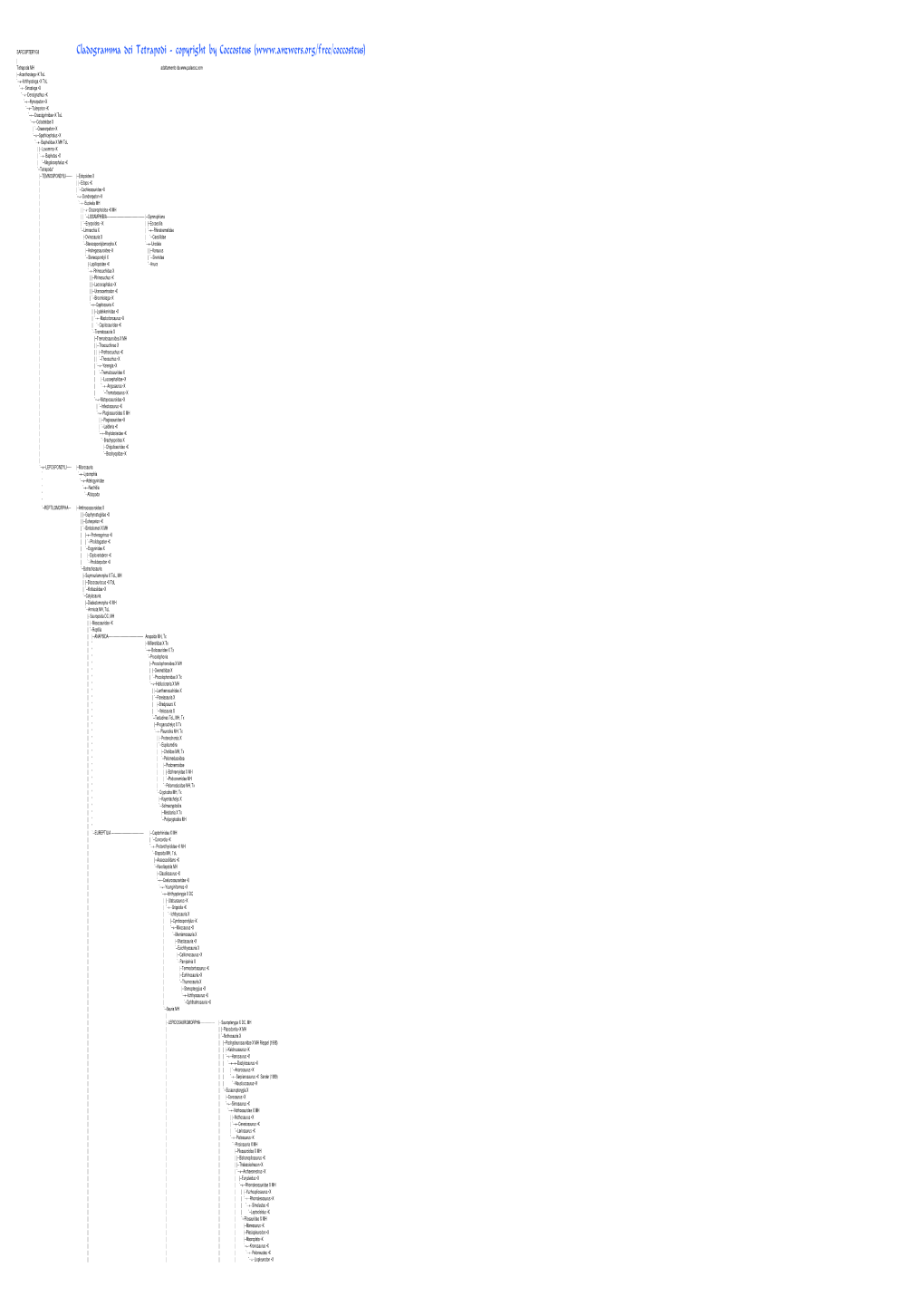 Full Tetrapoda Cladogram