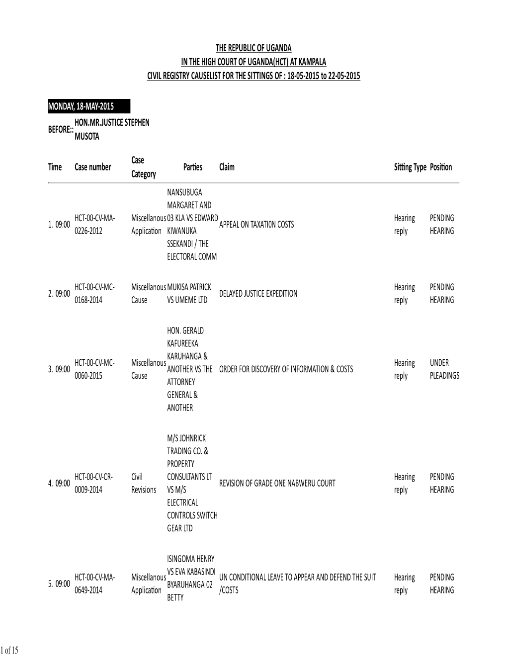 Court Case Administration System