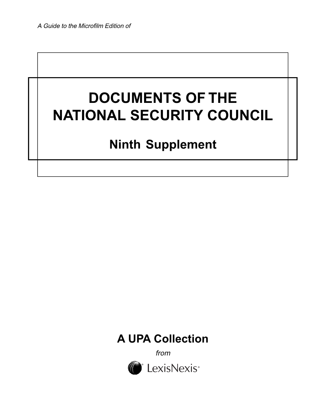 1947–1977 First Supplement–Ninth Supplement