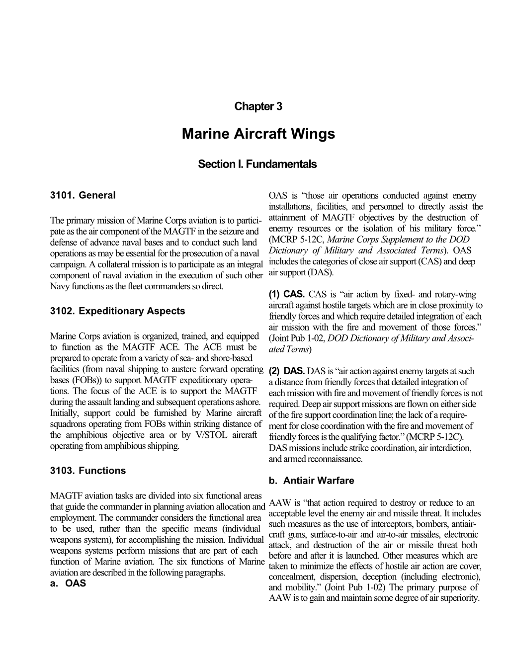 Marine Aircraft Wings