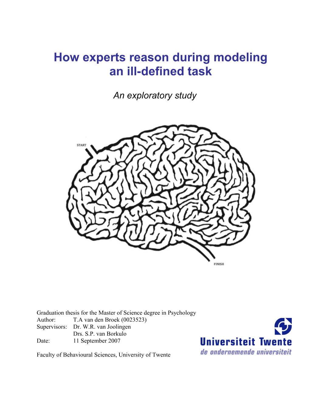 How Experts Reason During Modeling an Ill-Defined Task