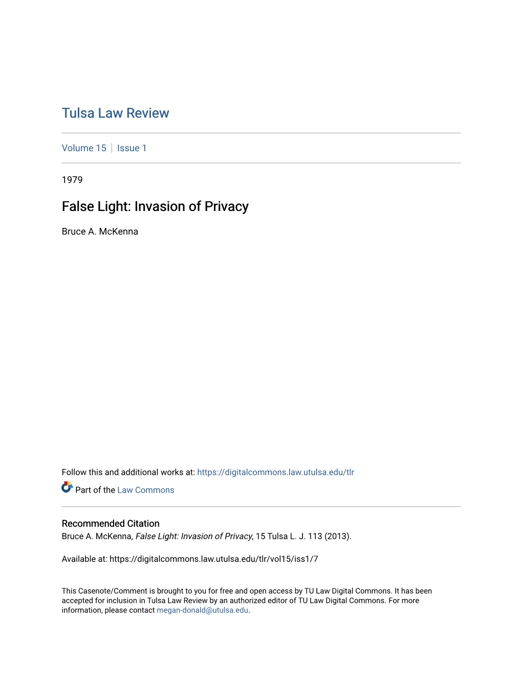 False Light: Invasion of Privacy