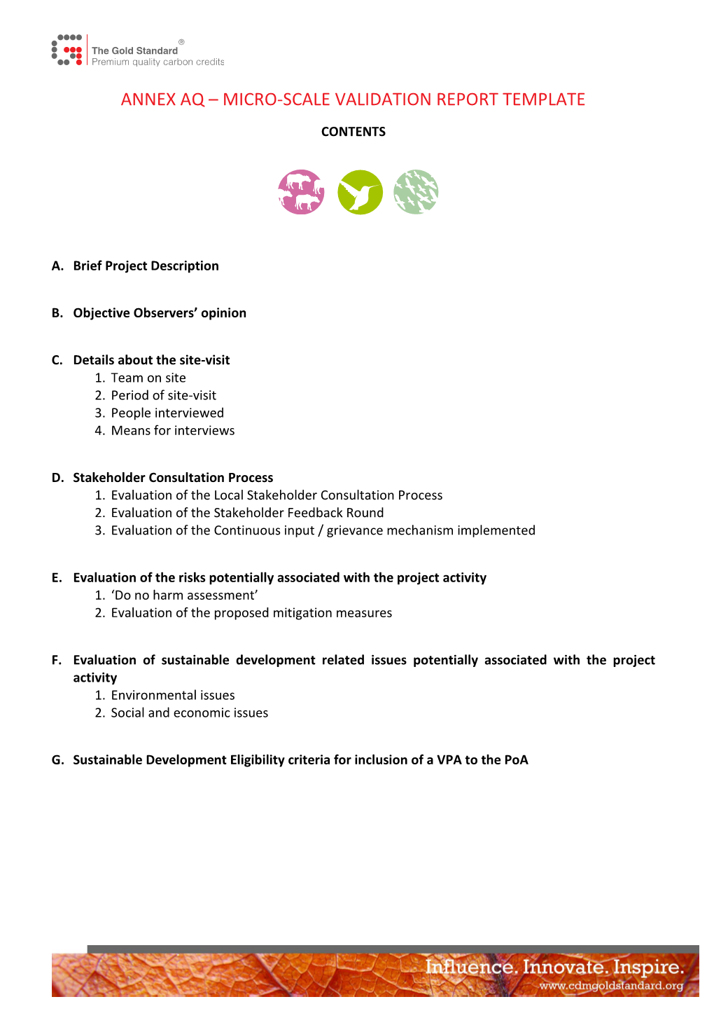 Micro-Scale Validation Report Template