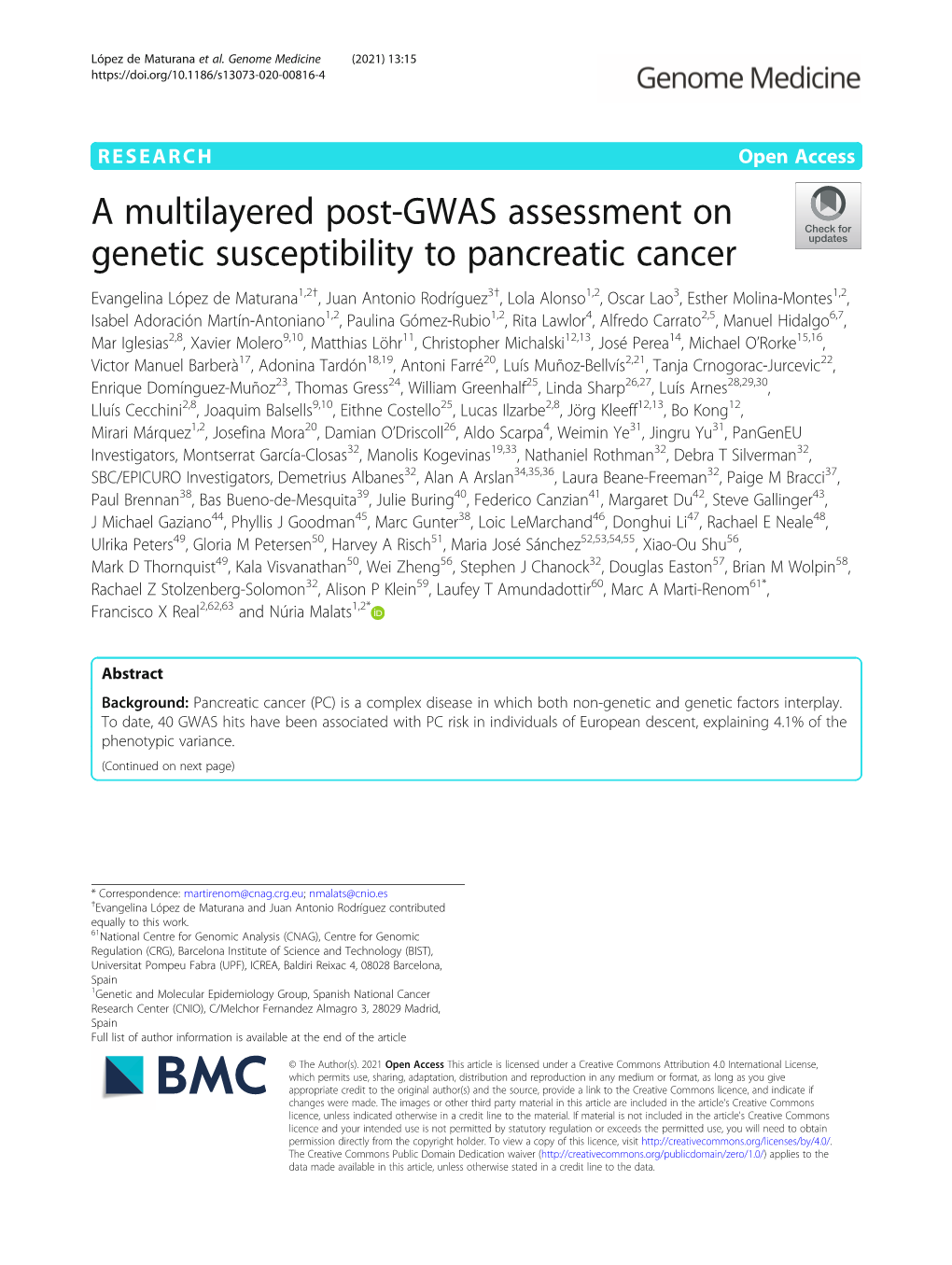 A Multilayered Post-GWAS Assessment on Genetic