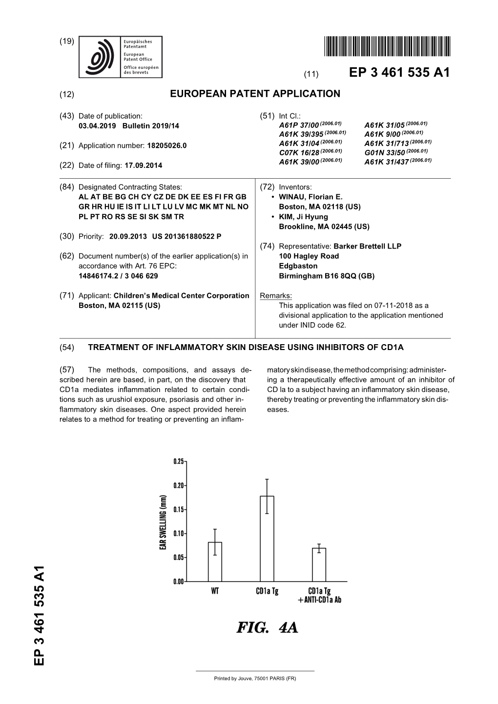 Treatment of Inflammatory Skin Disease Using Inhibitors of Cd1a