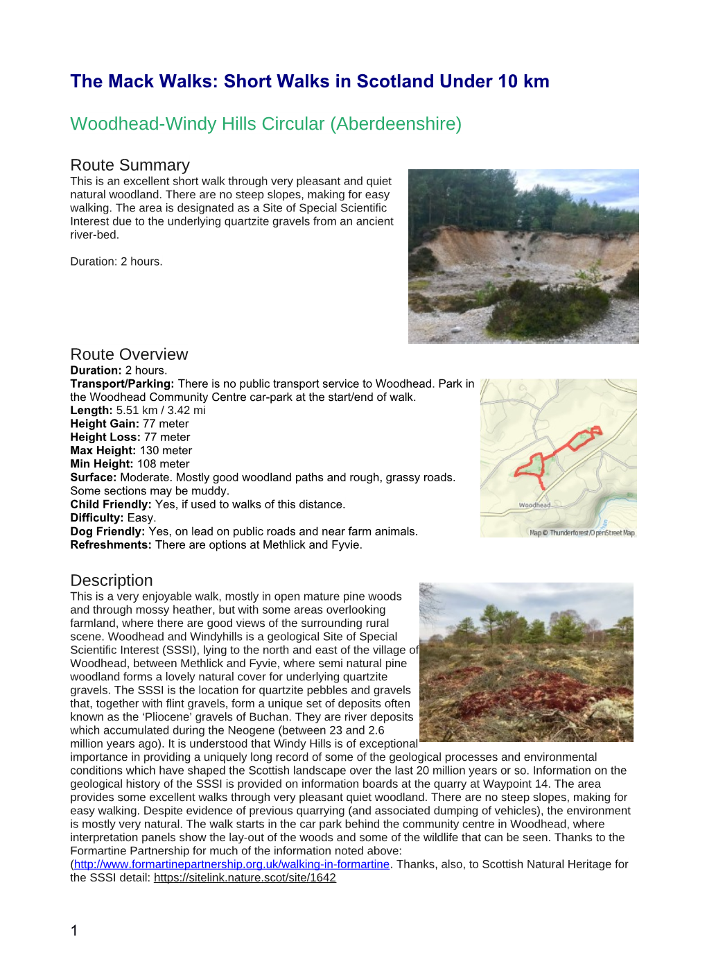 Short Walks in Scotland Under 10 Km Woodhead-Windy Hills Circular