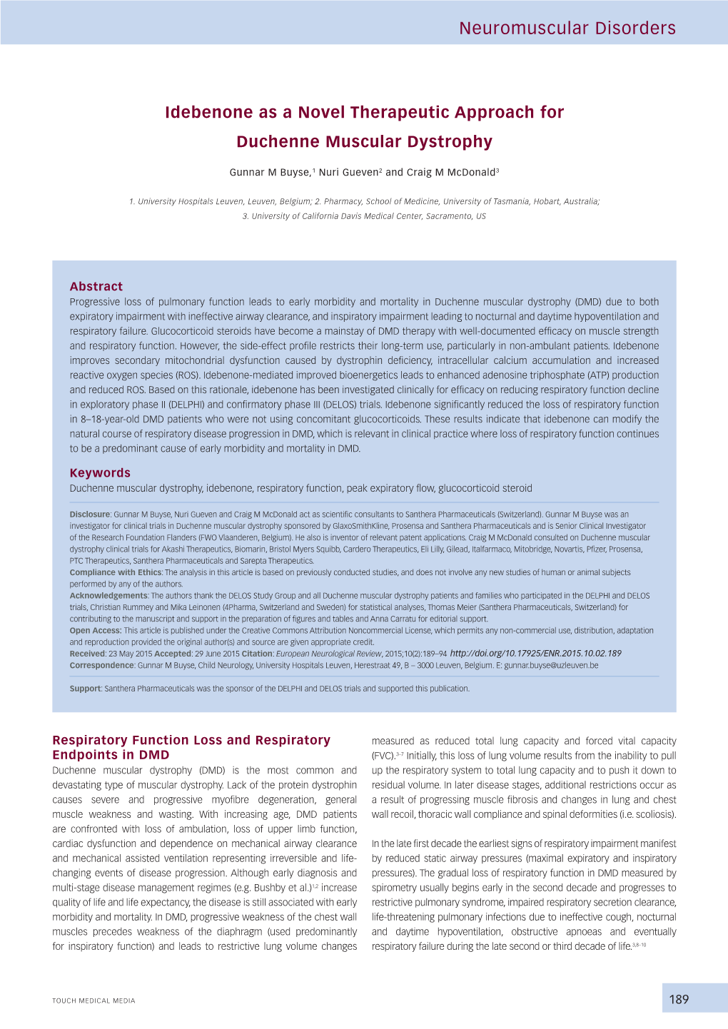 Neuromuscular Disorders