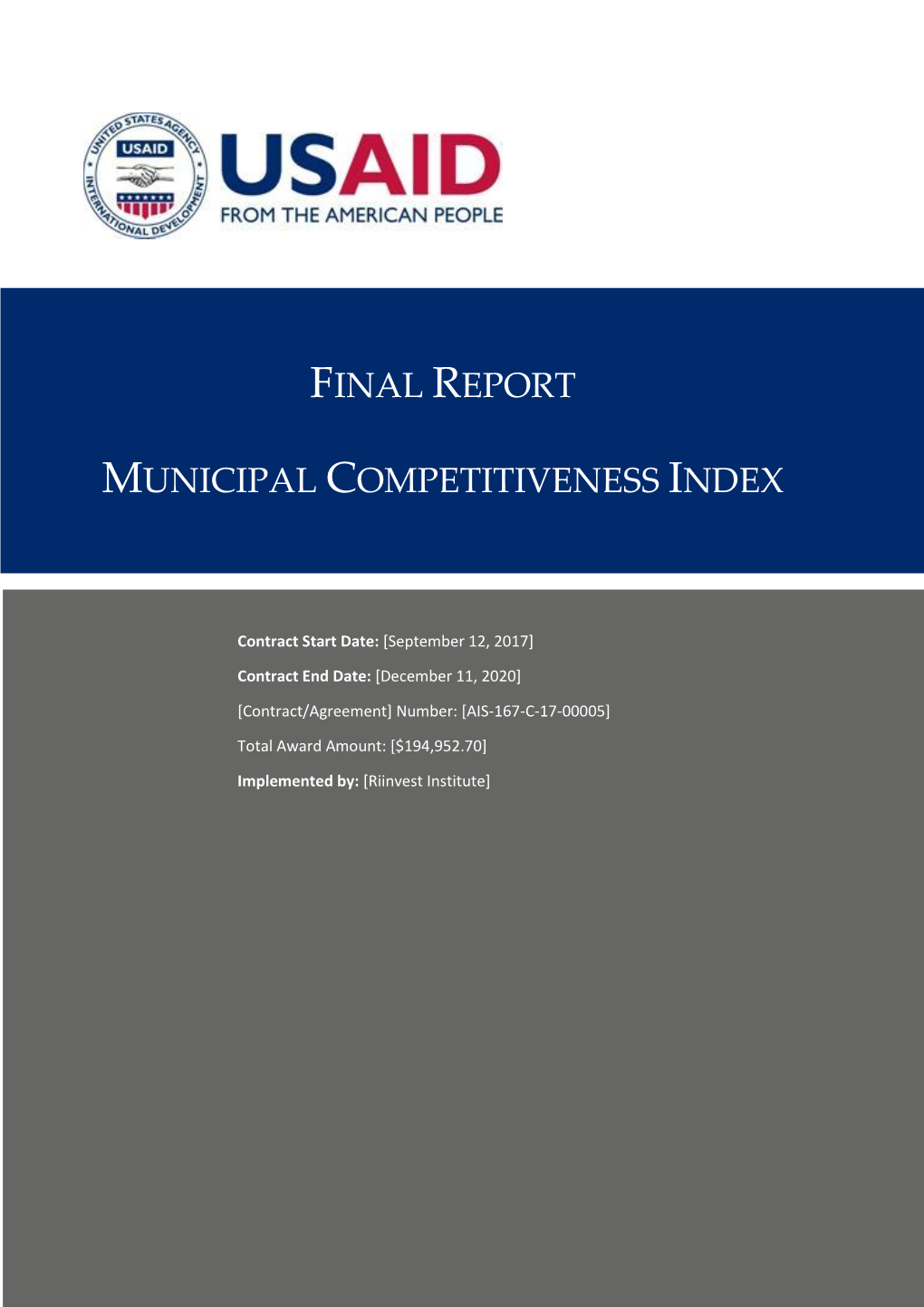 Final Report Municipal Competitiveness Index