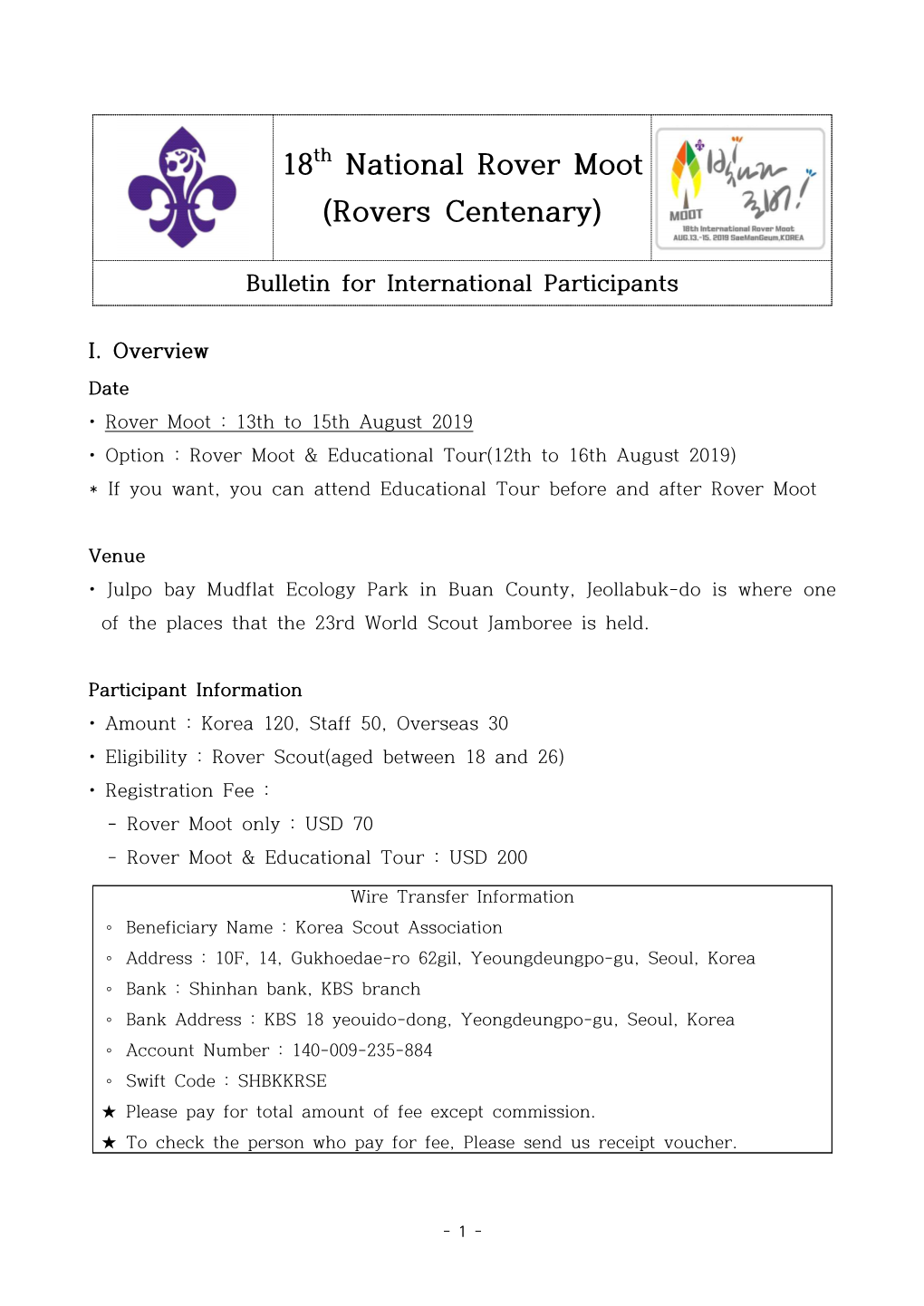 18 National Rover Moot (Rovers Centenary)