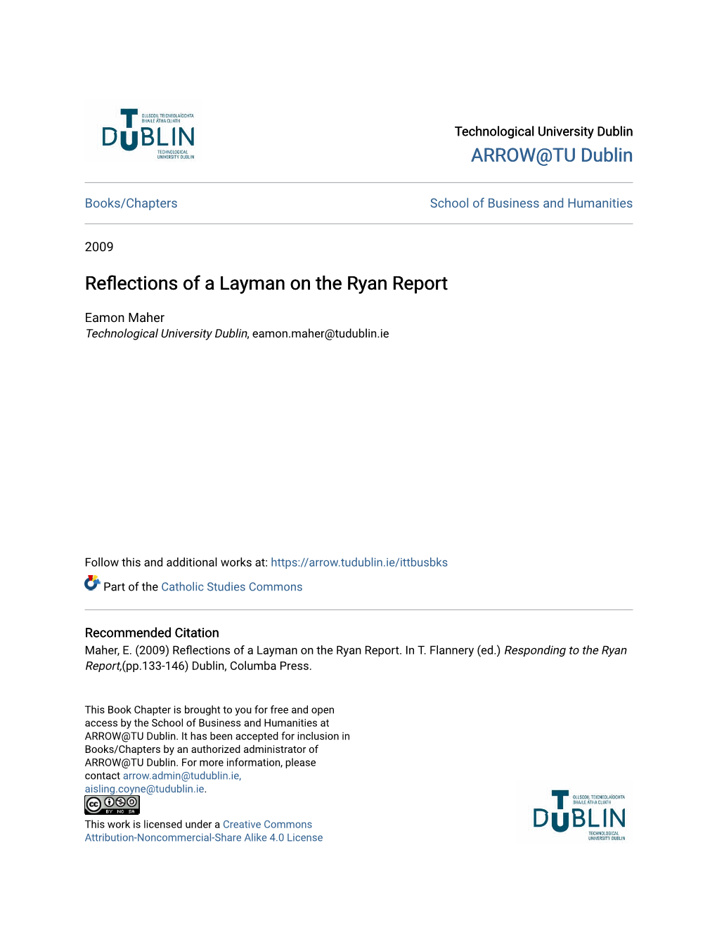 Reflections of a Layman on the Ryan Report