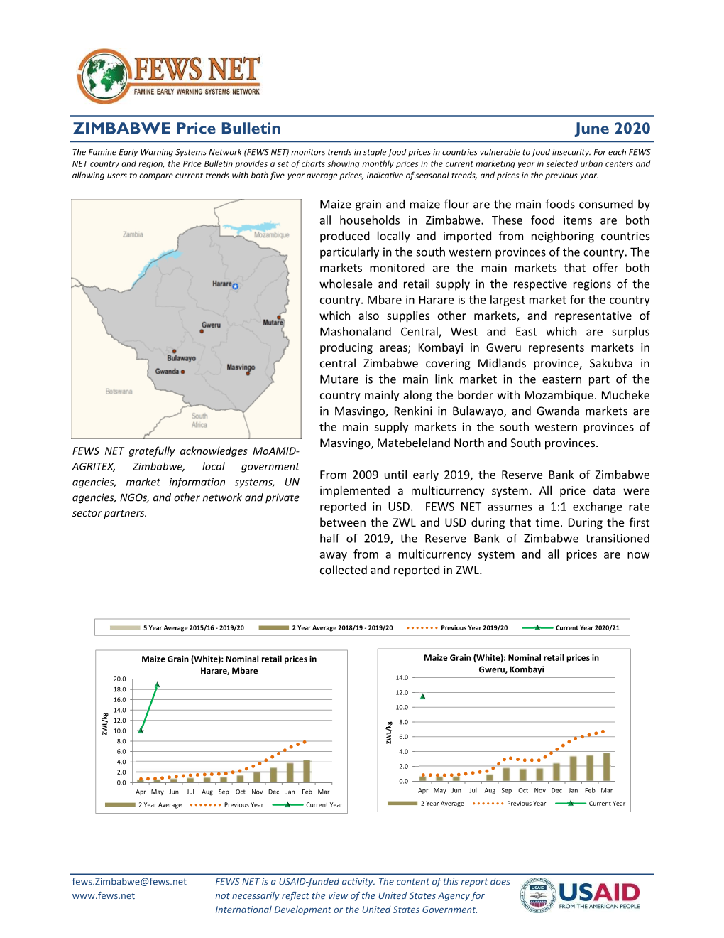 ZIMBABWE Price Bulletin June 2020