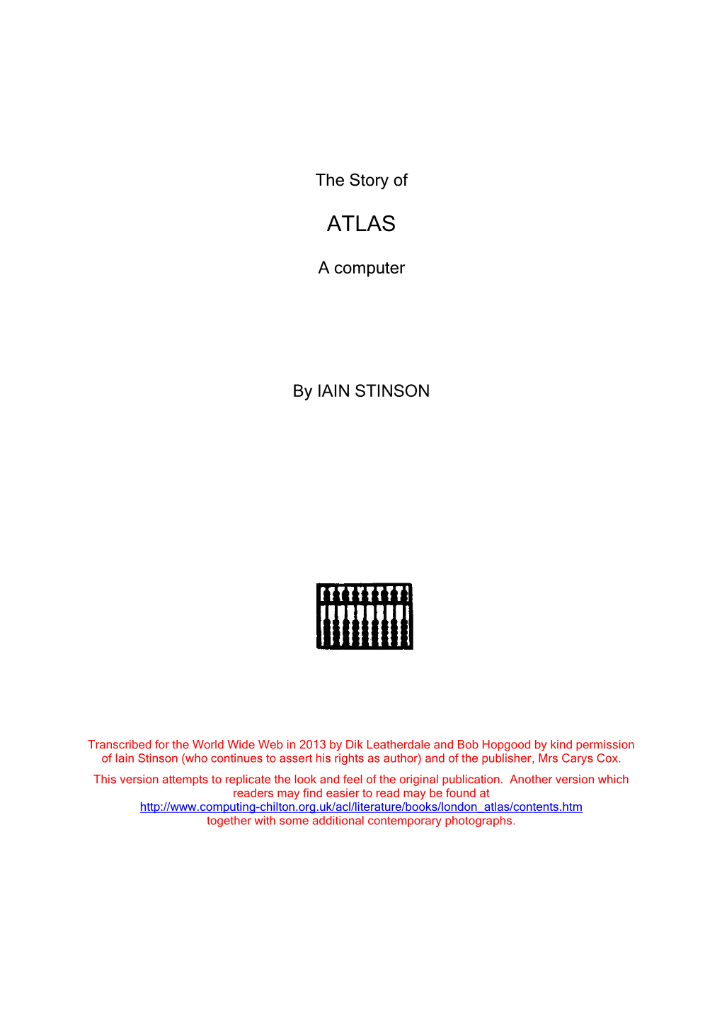 The Story of Atlas, a Computer