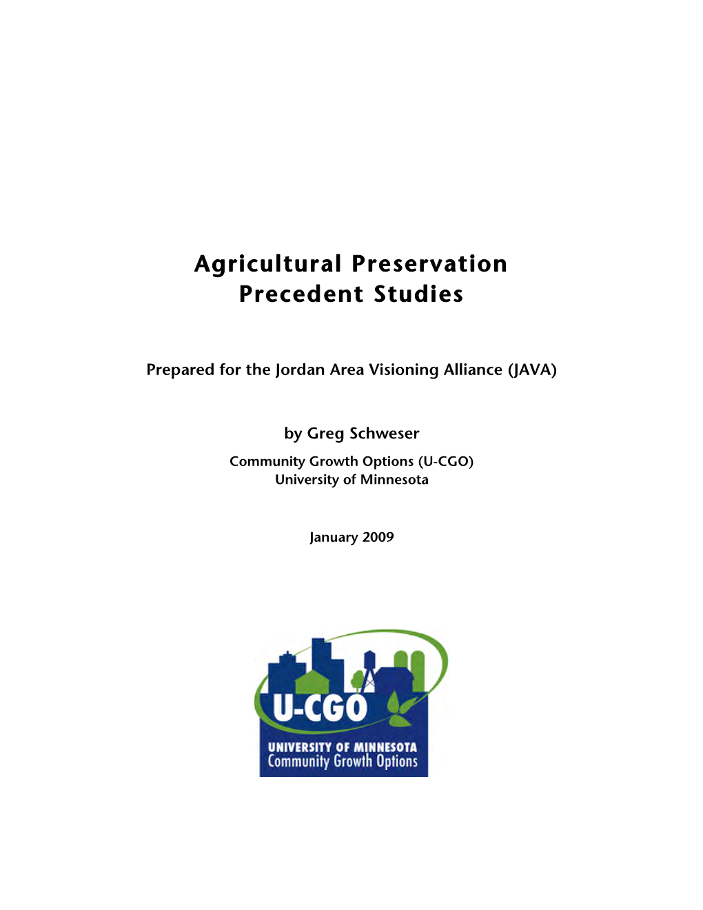 Agricultural Preservation Precedent Studies