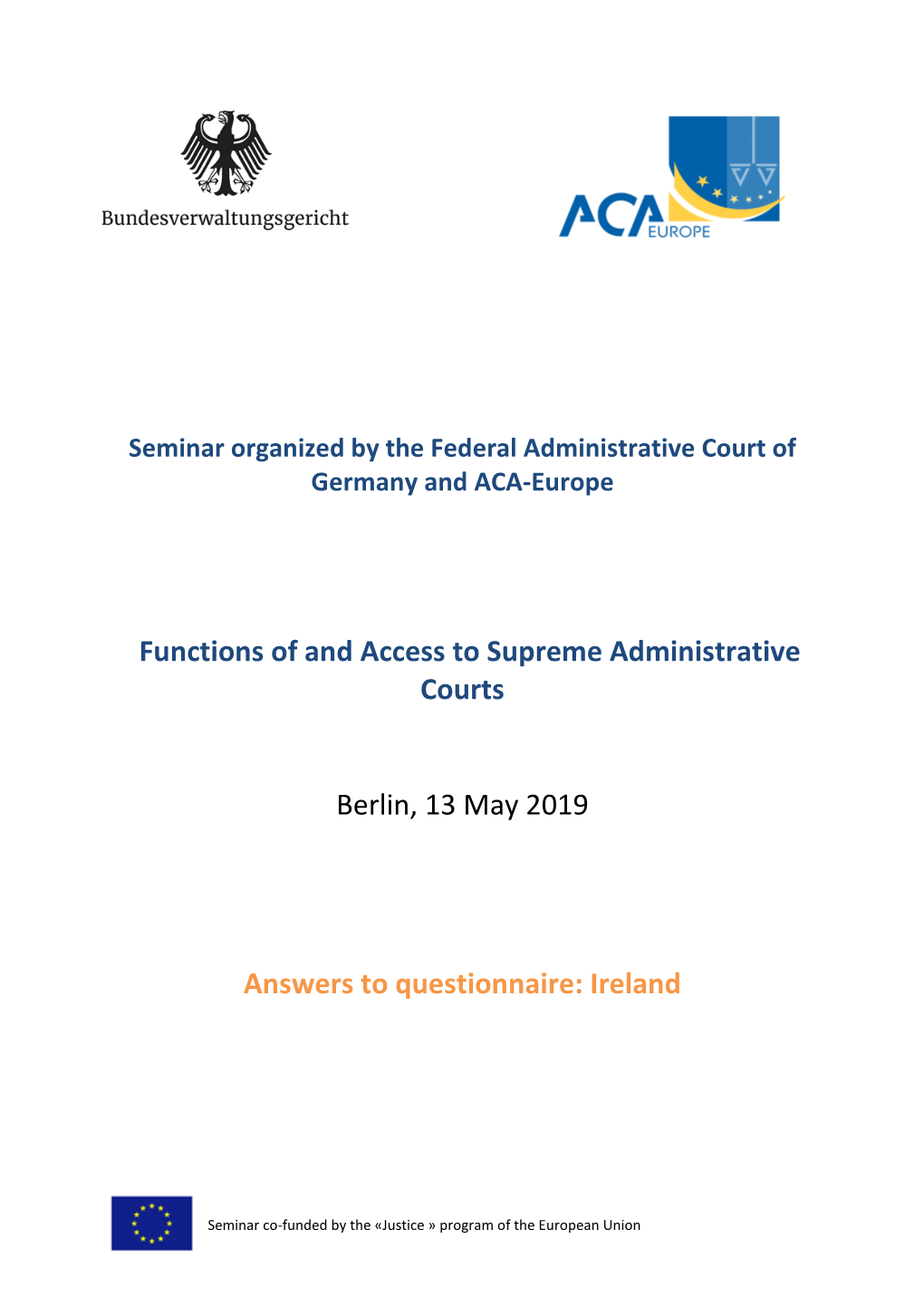 Functions of and Access to Supreme Administrative Courts