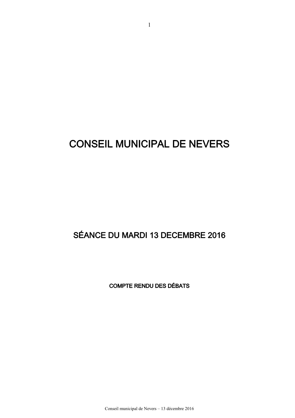 Conseil Municipal De Nevers