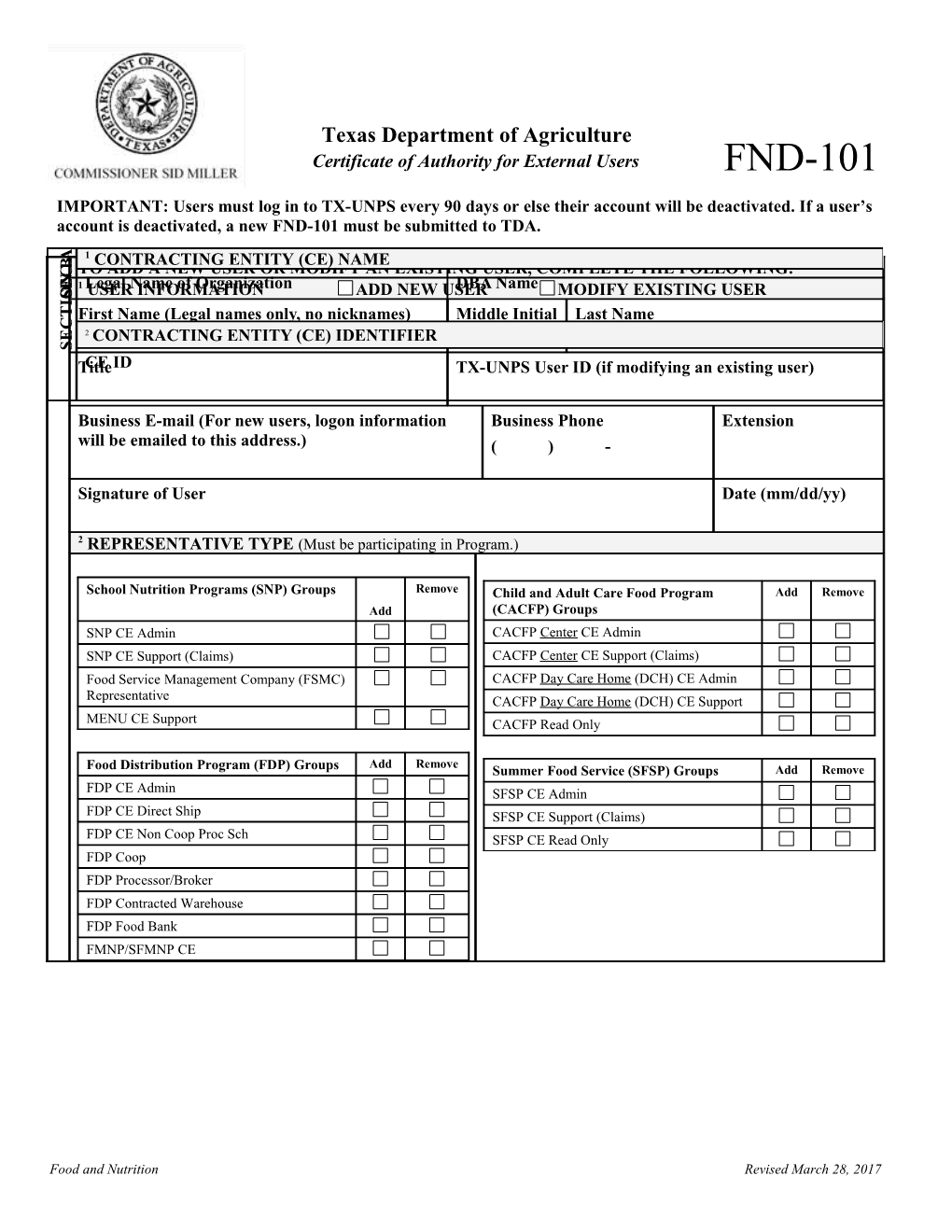 Texas Department of Agriculture