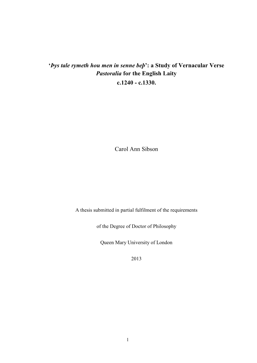 Sibson C a Phd Final 310114.Pdf (2.075Mb)