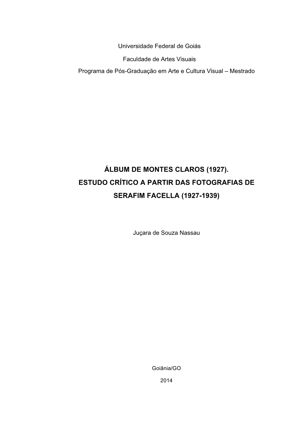 Álbum De Montes Claros (1927)