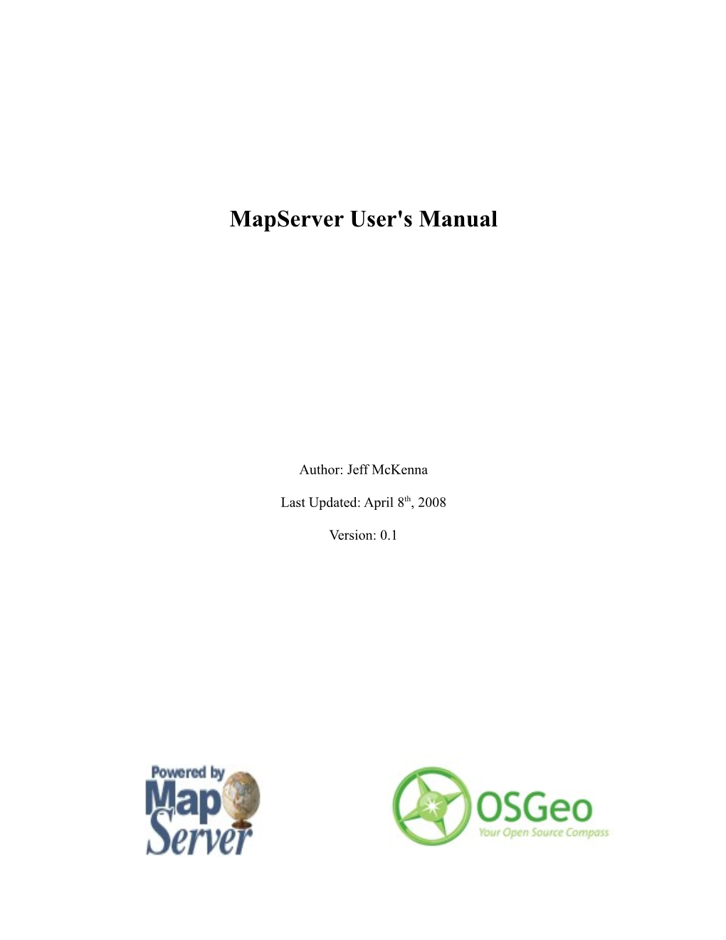 Mapserver User's Manual