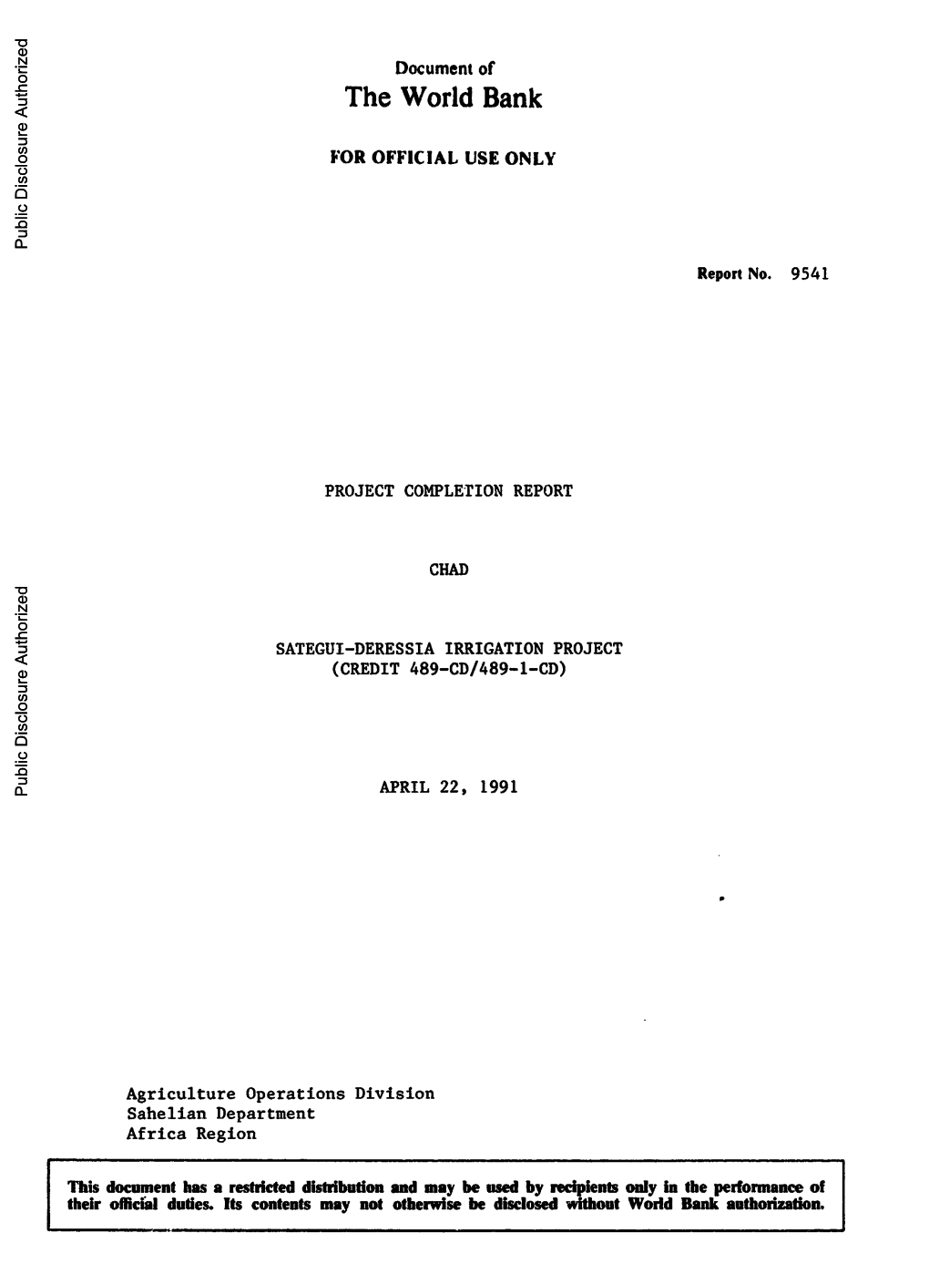 World Bank Document