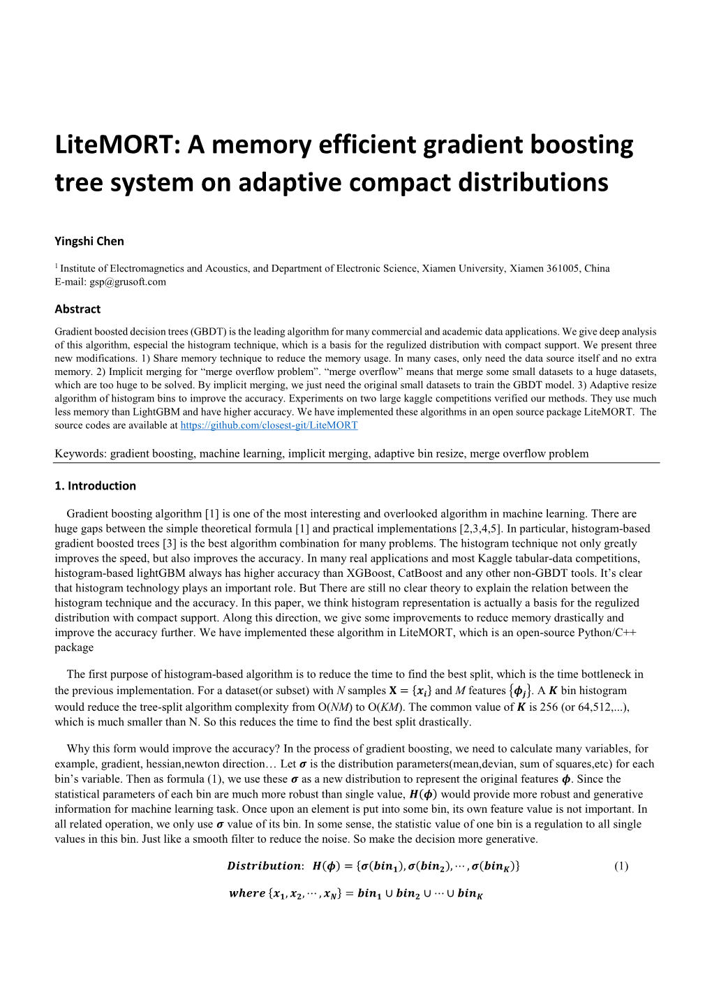 A Memory Efficient Gradient Boosting Tree System on Adaptive Compact Distributions
