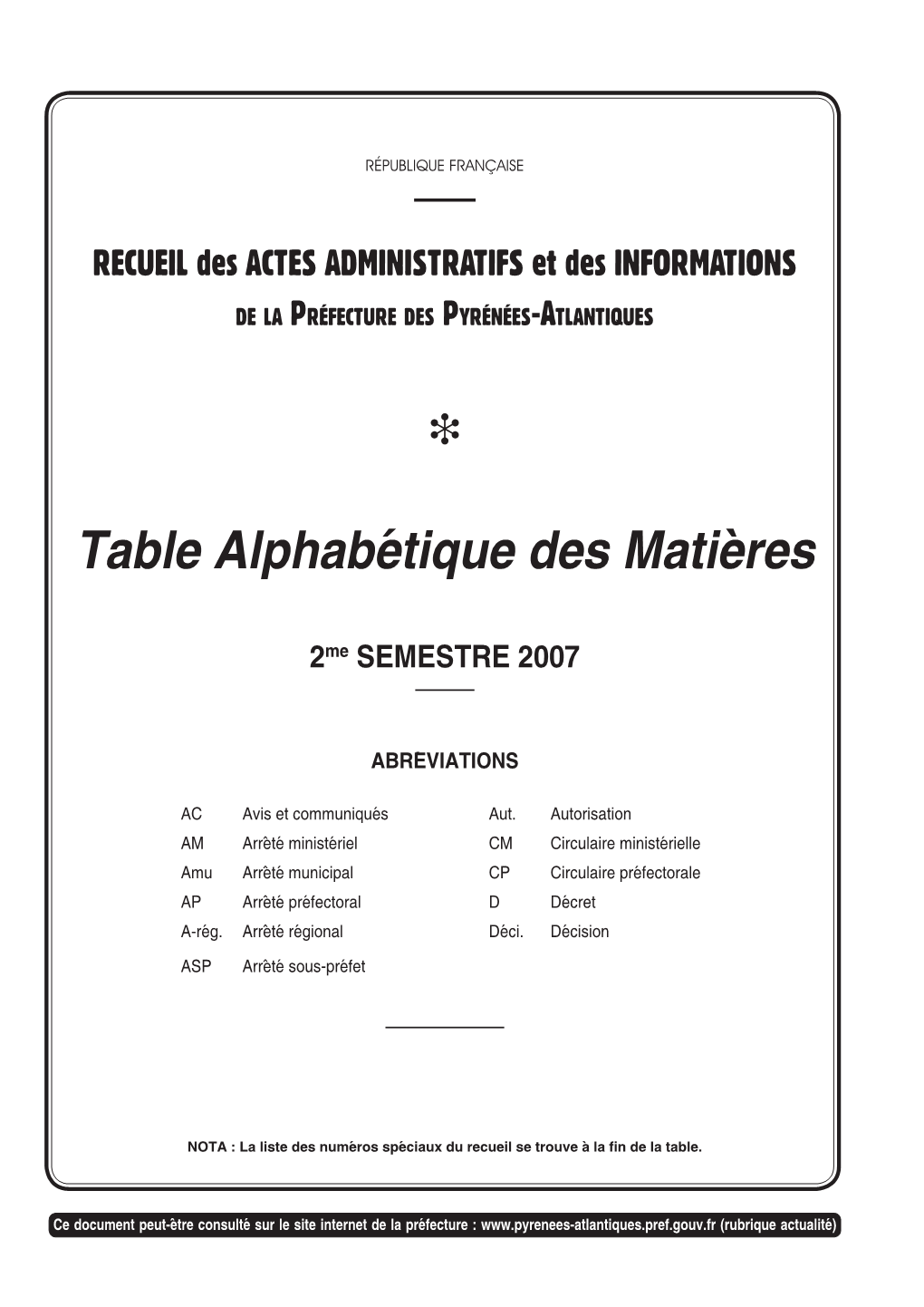 Table Des Matières 02