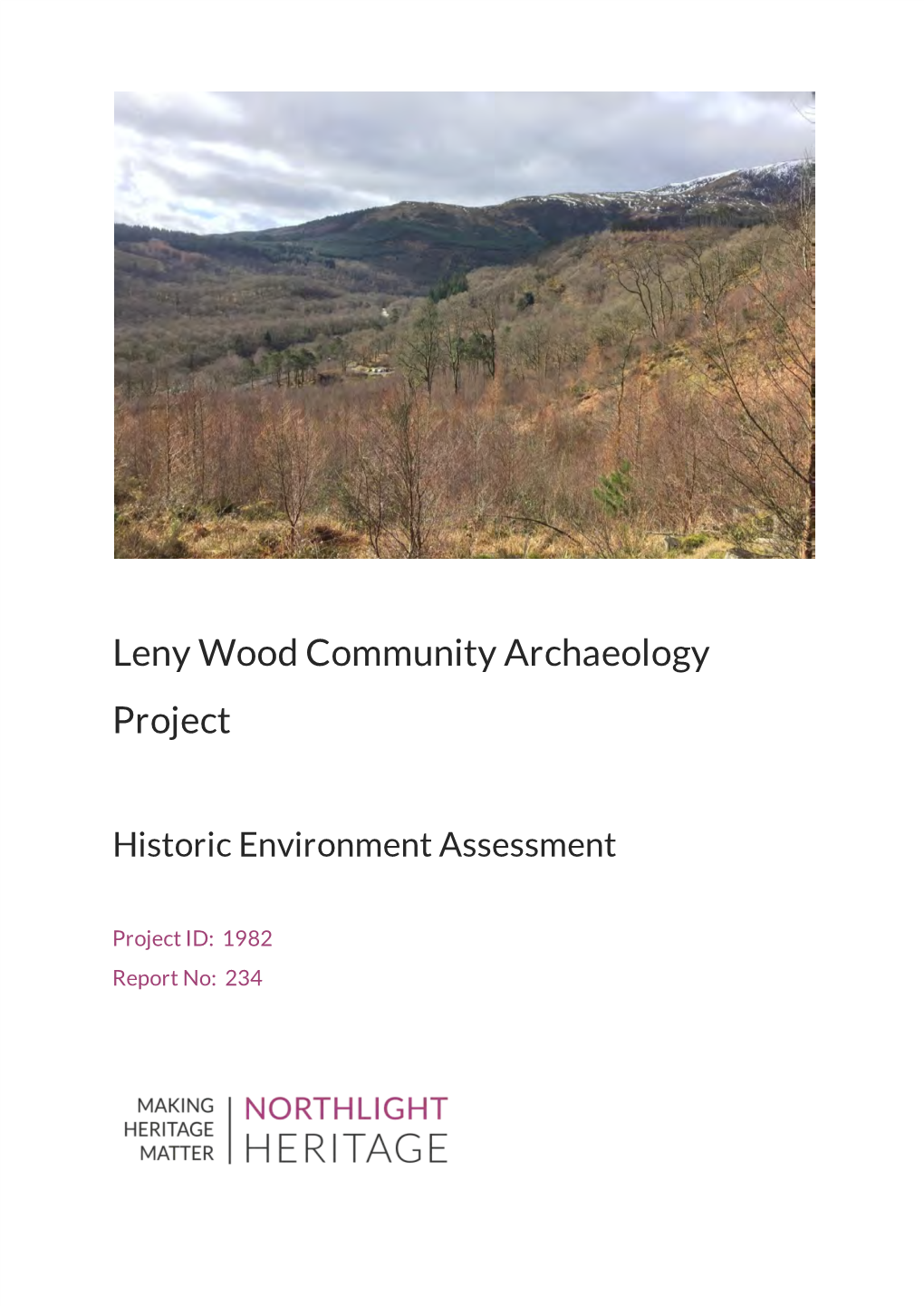 Leny Wood Community Archaeology Project