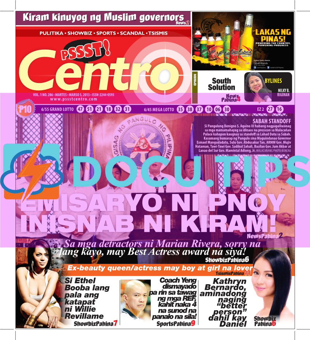 Pssst Centro Mar 5 2013 Issue