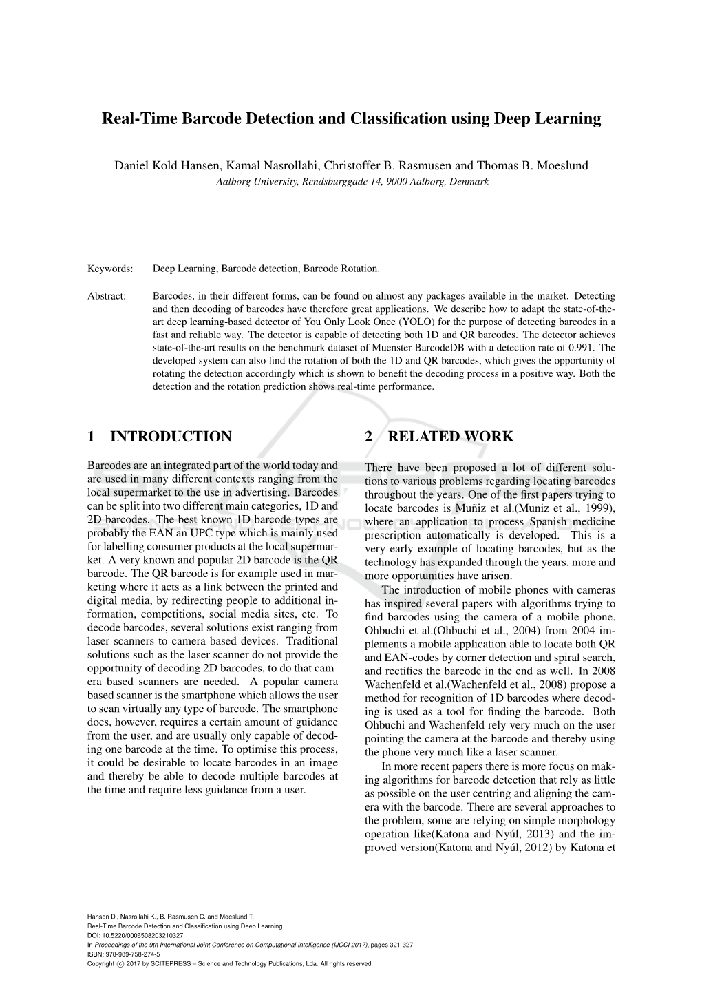 Real-Time Barcode Detection and Classification Using Deep Learning