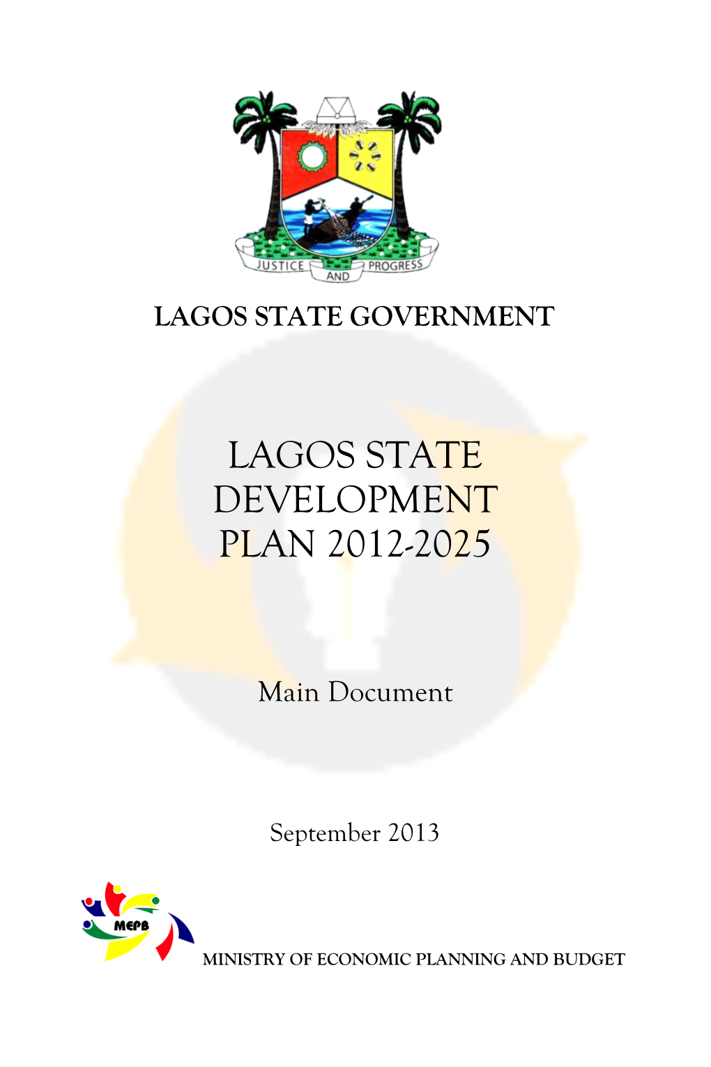 Lagos State Development Plan 2012-2025