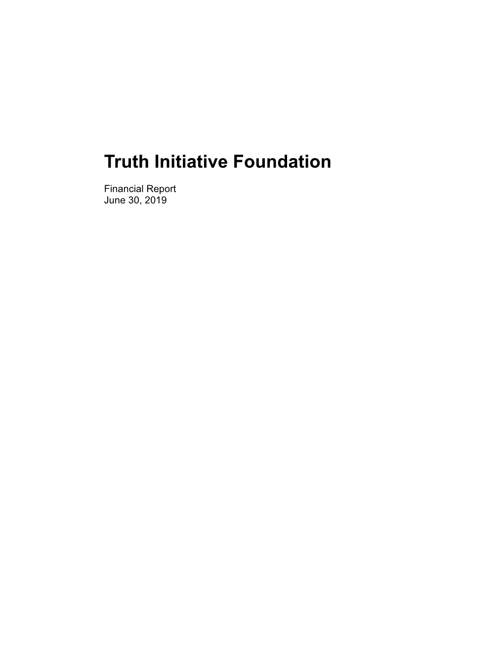 Truth Initiative Foundation