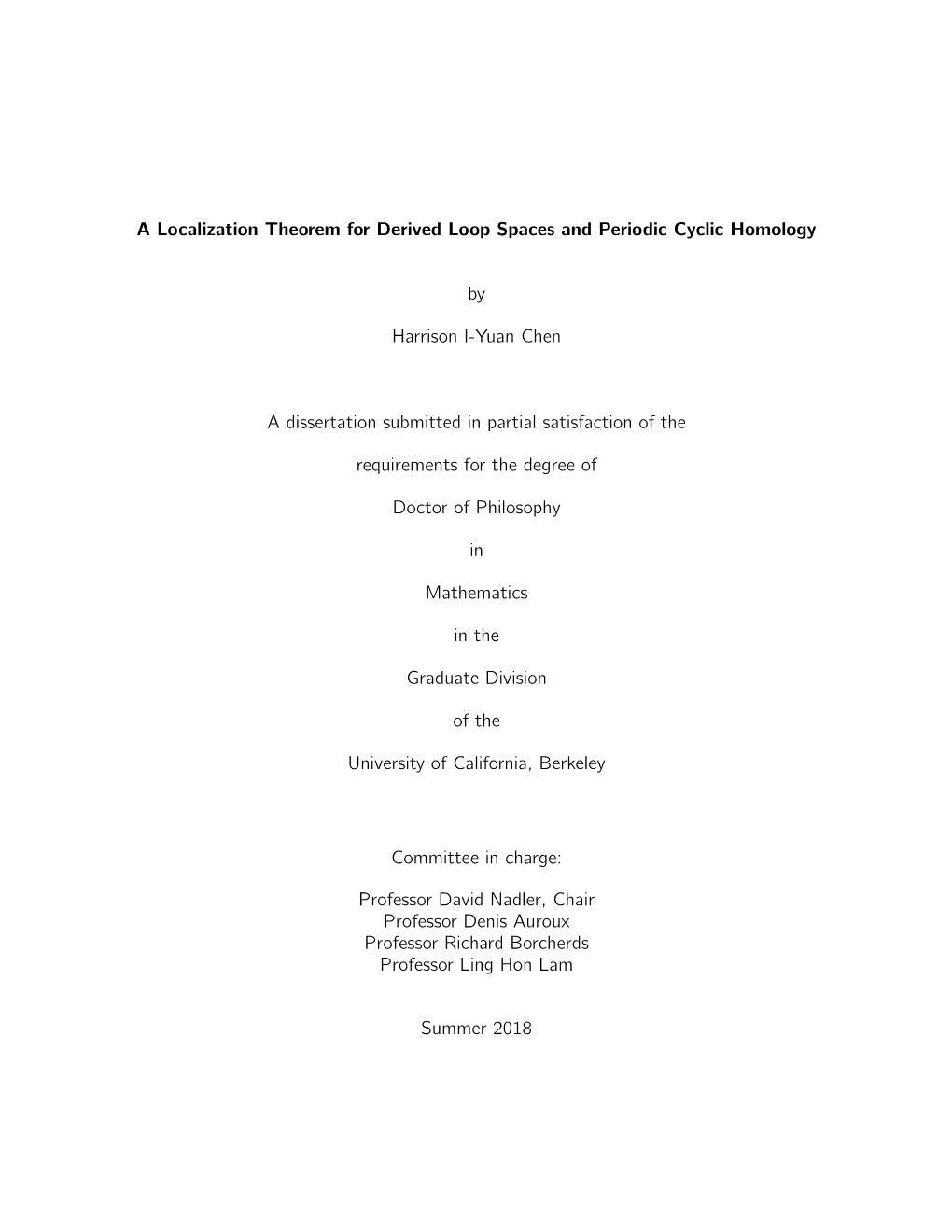 A Localization Theorem for Derived Loop Spaces and Periodic Cyclic Homology