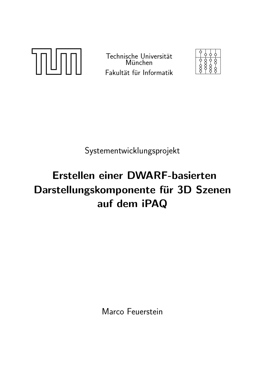 Erstellen Einer DWARF-Basierten Darstellungskomponente Für 3D