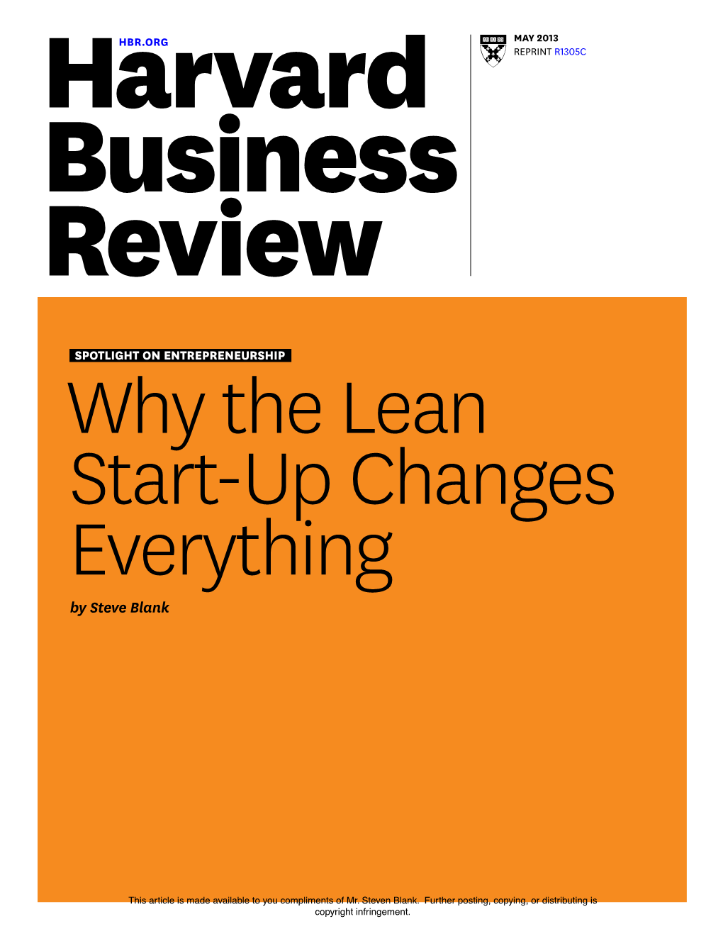 Why the Lean Startup Changes Everything