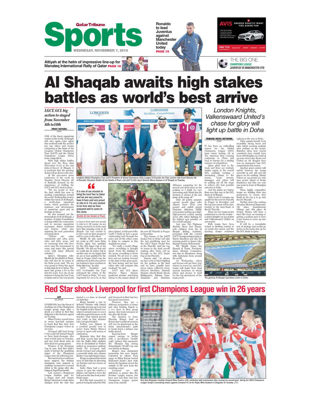 Al Shaqab Awaits High Stakes Battles As World's Best Arrive