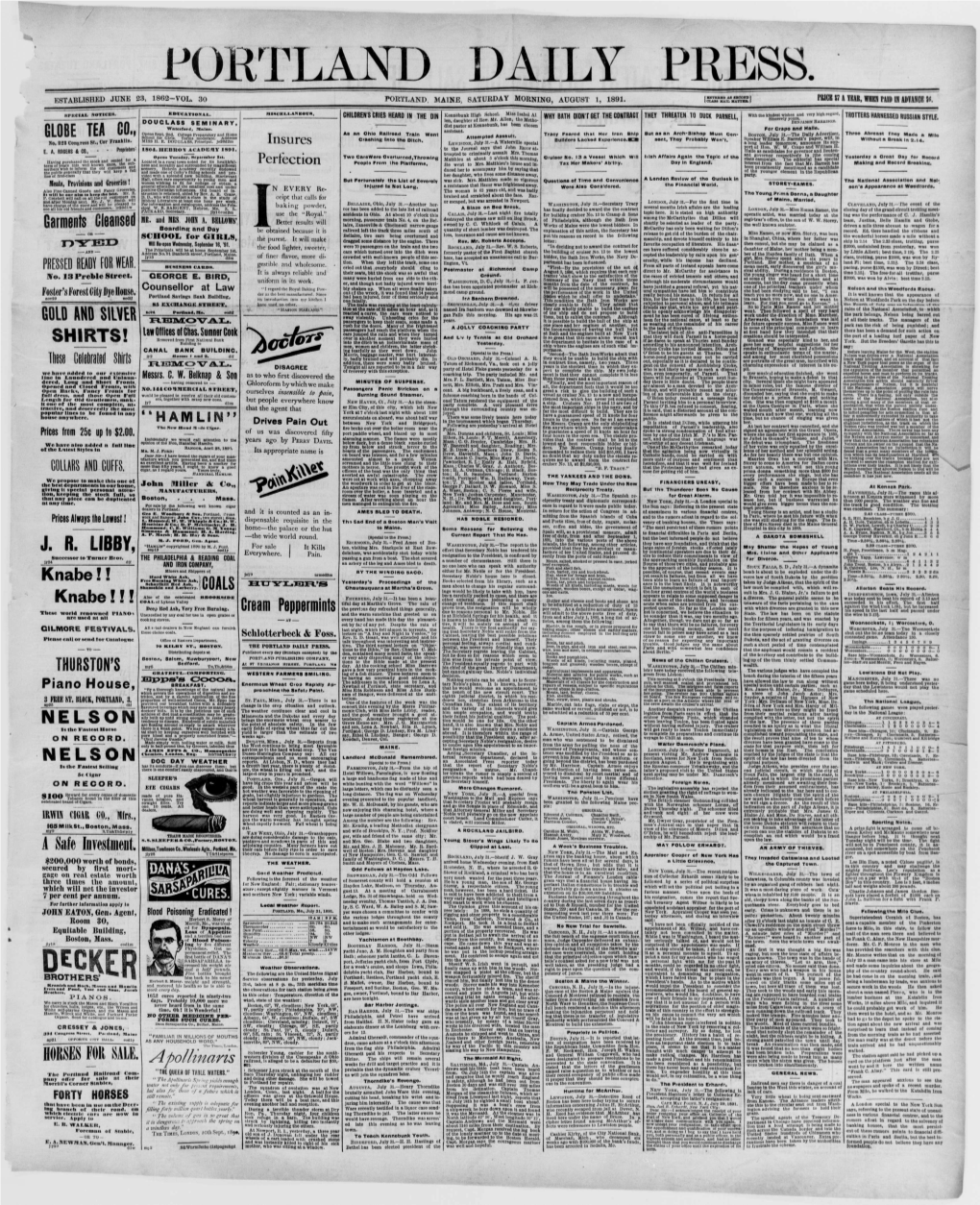Portland Daily Press: August 01,1891