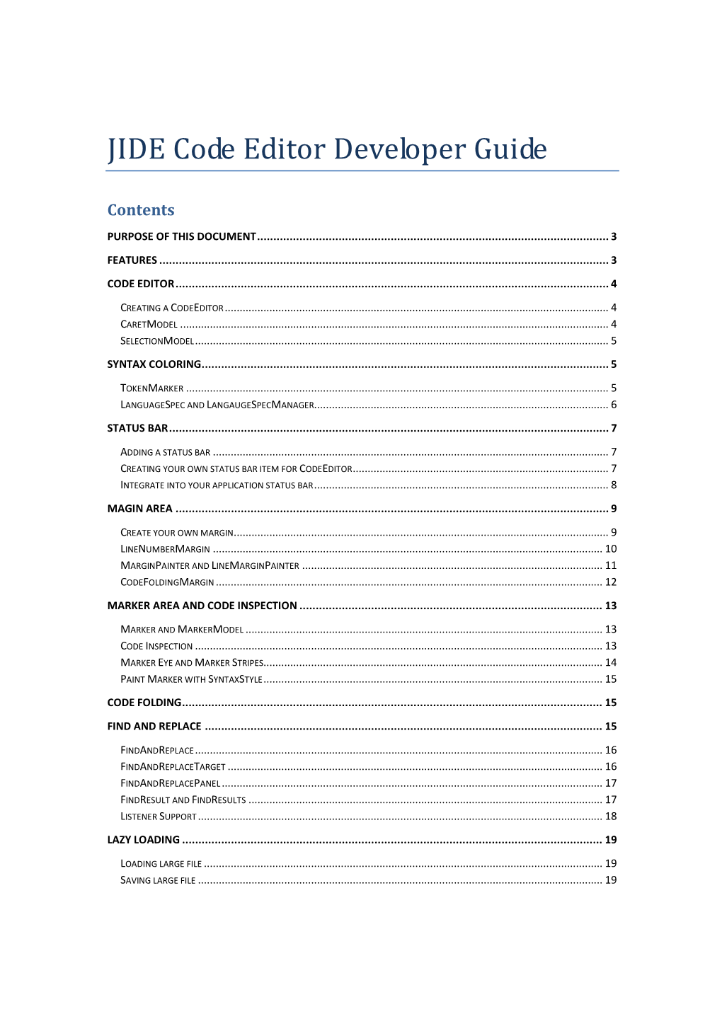 JIDE Code Editor Developer Guide