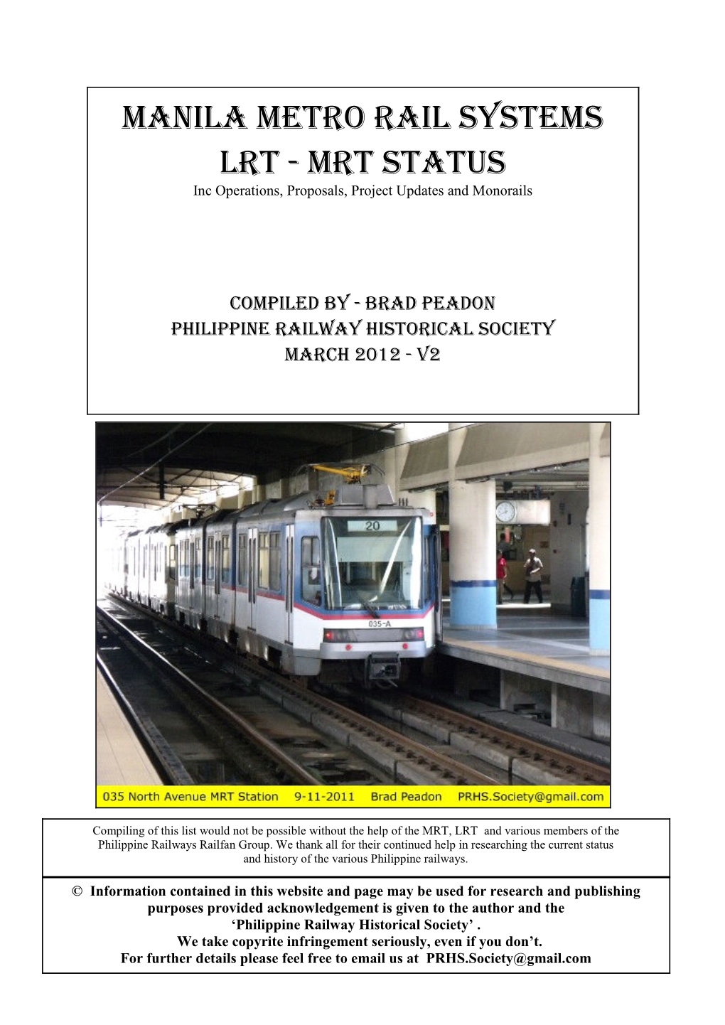 PRHS LRT and MRT Update